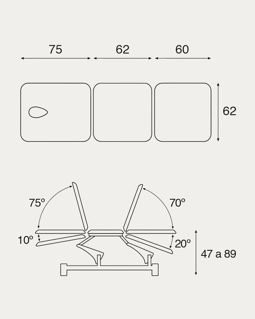 Ecopostural camilla C5557 eléctrica