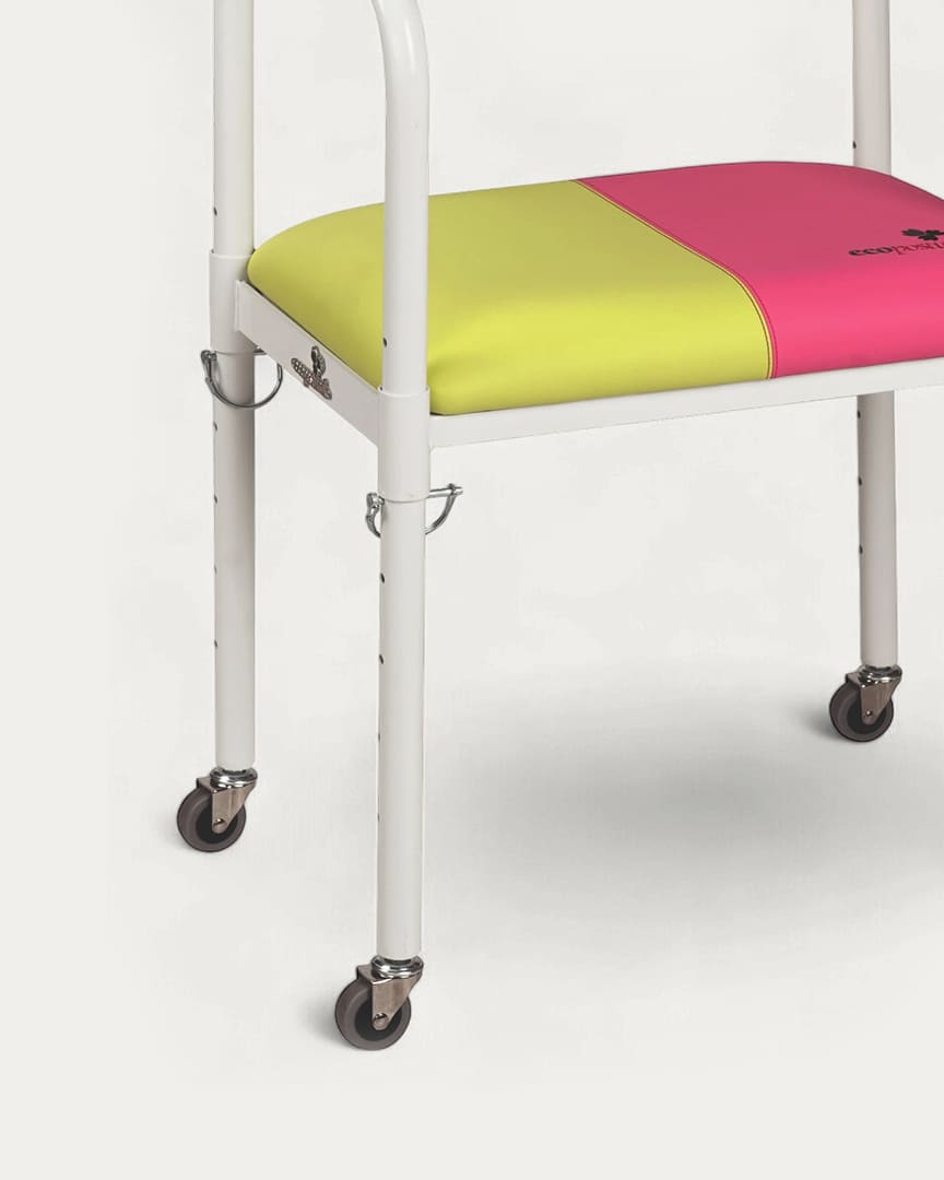 Banqueta tapizada ruedas terapias A4712 Ecopostural