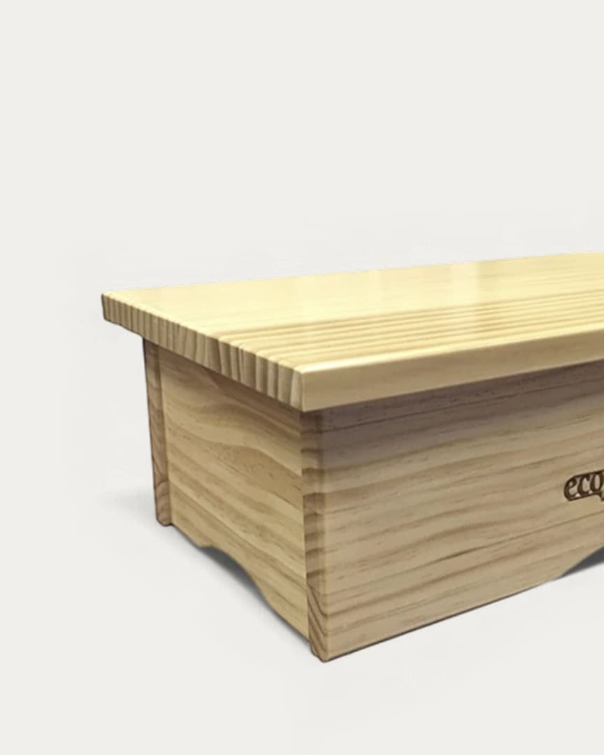 Banquito madera natural Ecopostural A4412