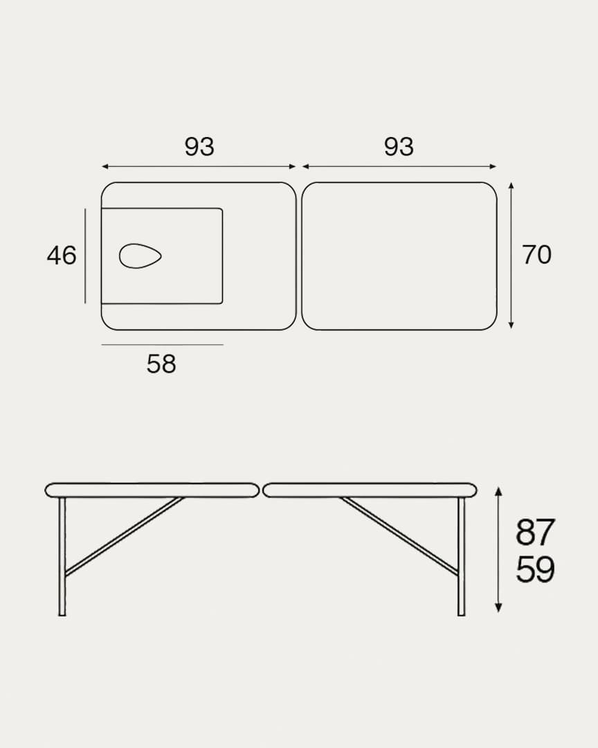 Plegable C3609 camilla Ecopostural
