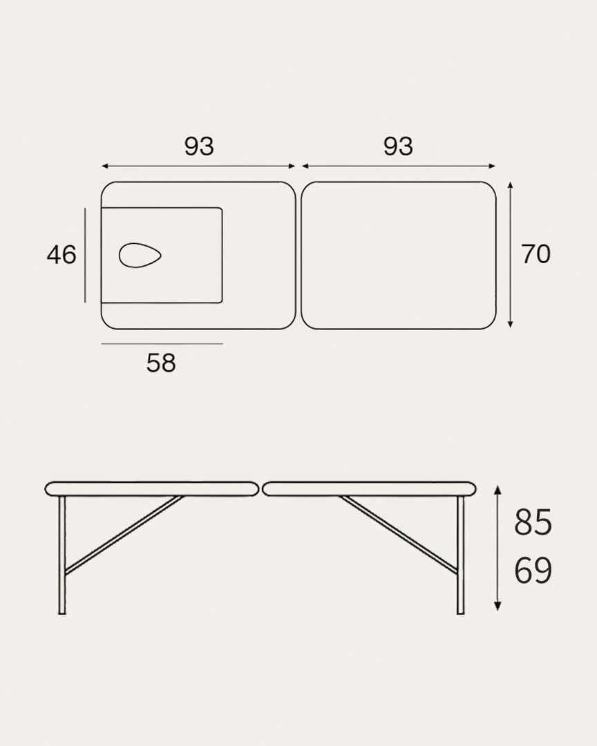 Camilla plegable C3909 aluminio Ecopostural