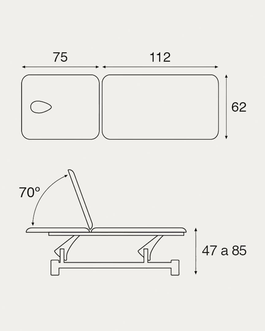 Camilla fisioterapia C5752 Ecopostural hidráulica