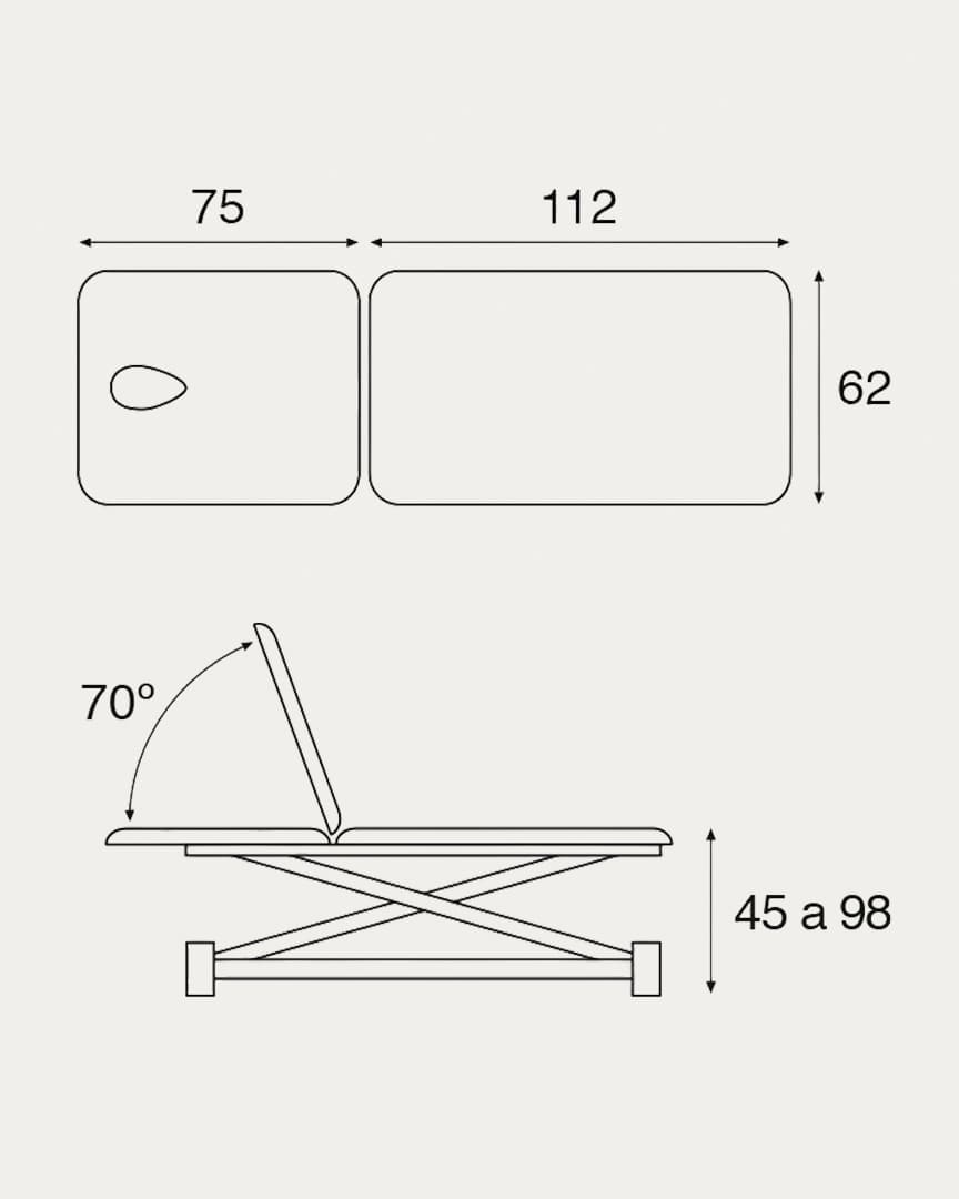 Camilla eléctrica 2 cuerpos C7552 Ecopostural
