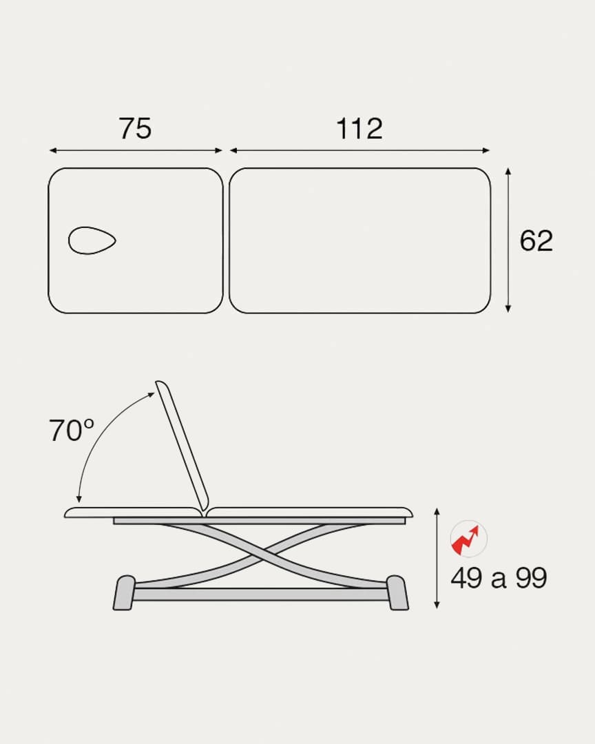 Camilla eléctrica C7952 Ecopostural fisioterapia