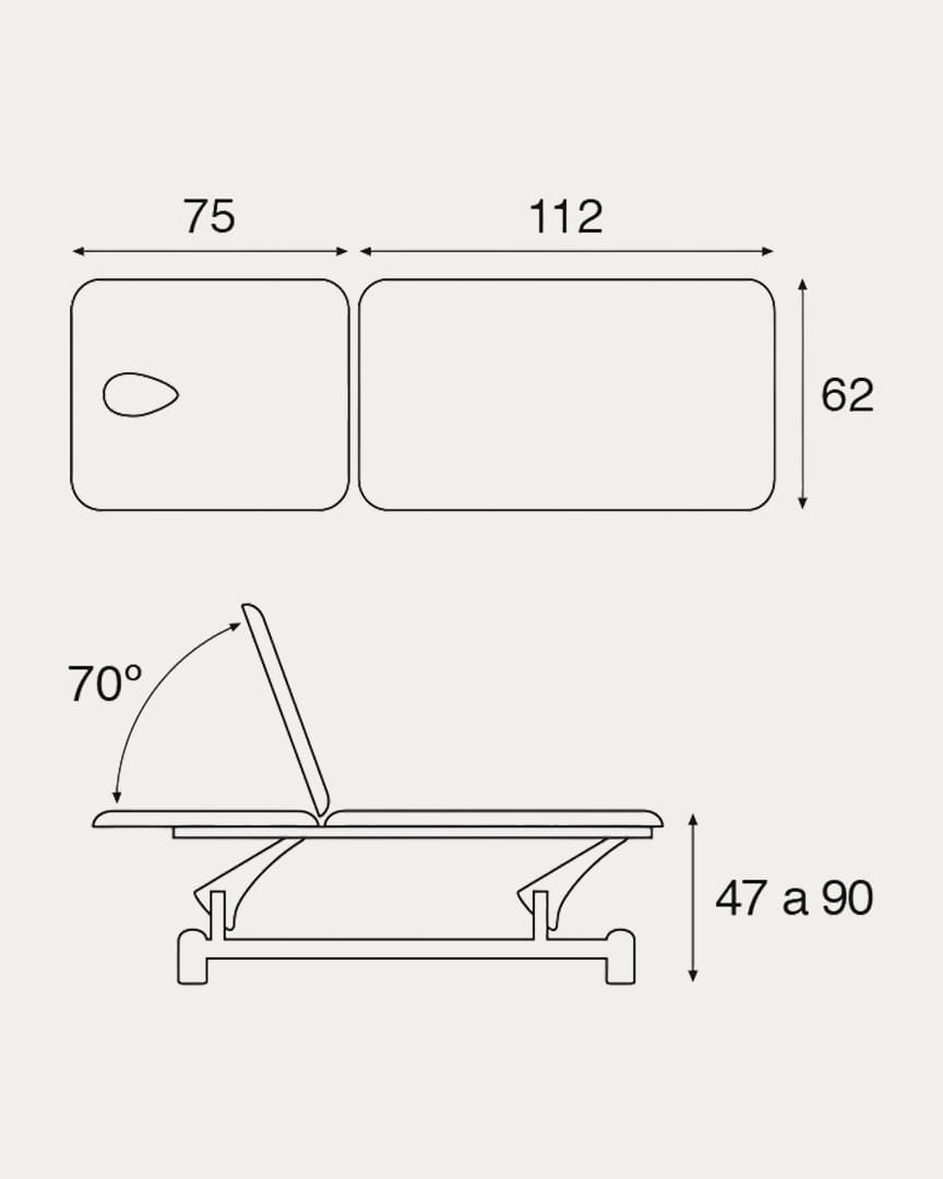 Camilla Ecopostural 2 cuerpos eléctrica C3523