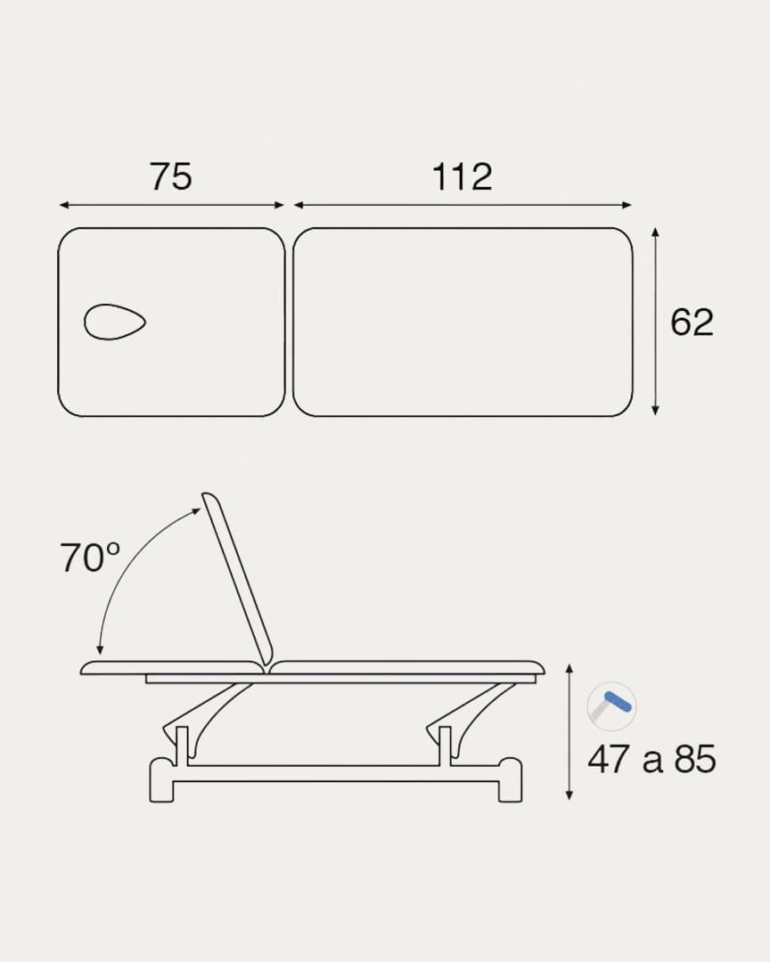 Camilla Ecopostural ecológica hidráulica 2 cuerpos C3723