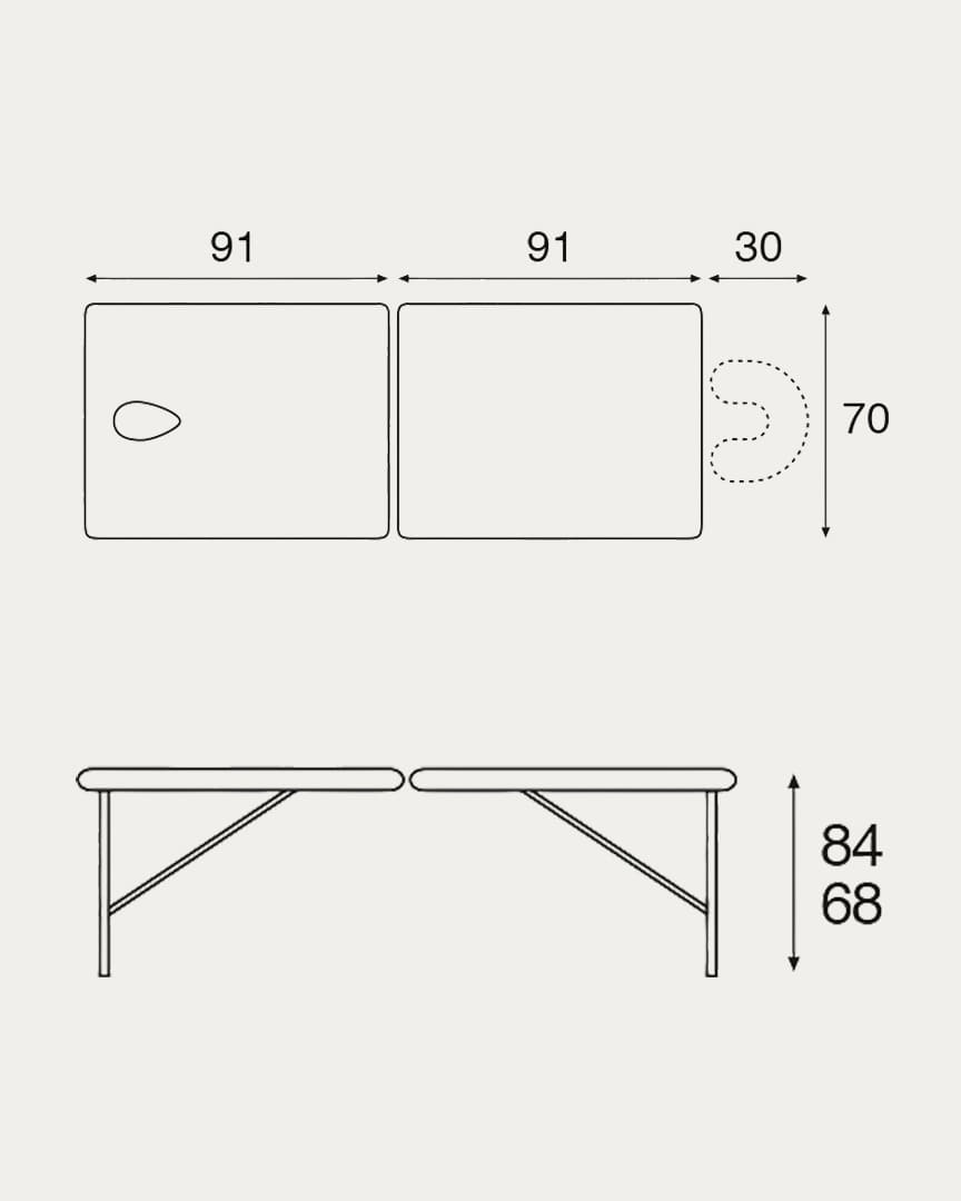 Camilla C3408 aluminio plegable Ecopostural