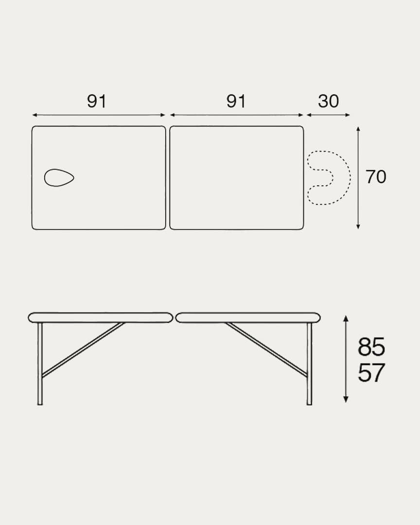 C3208 camilla plegable Ecopostural