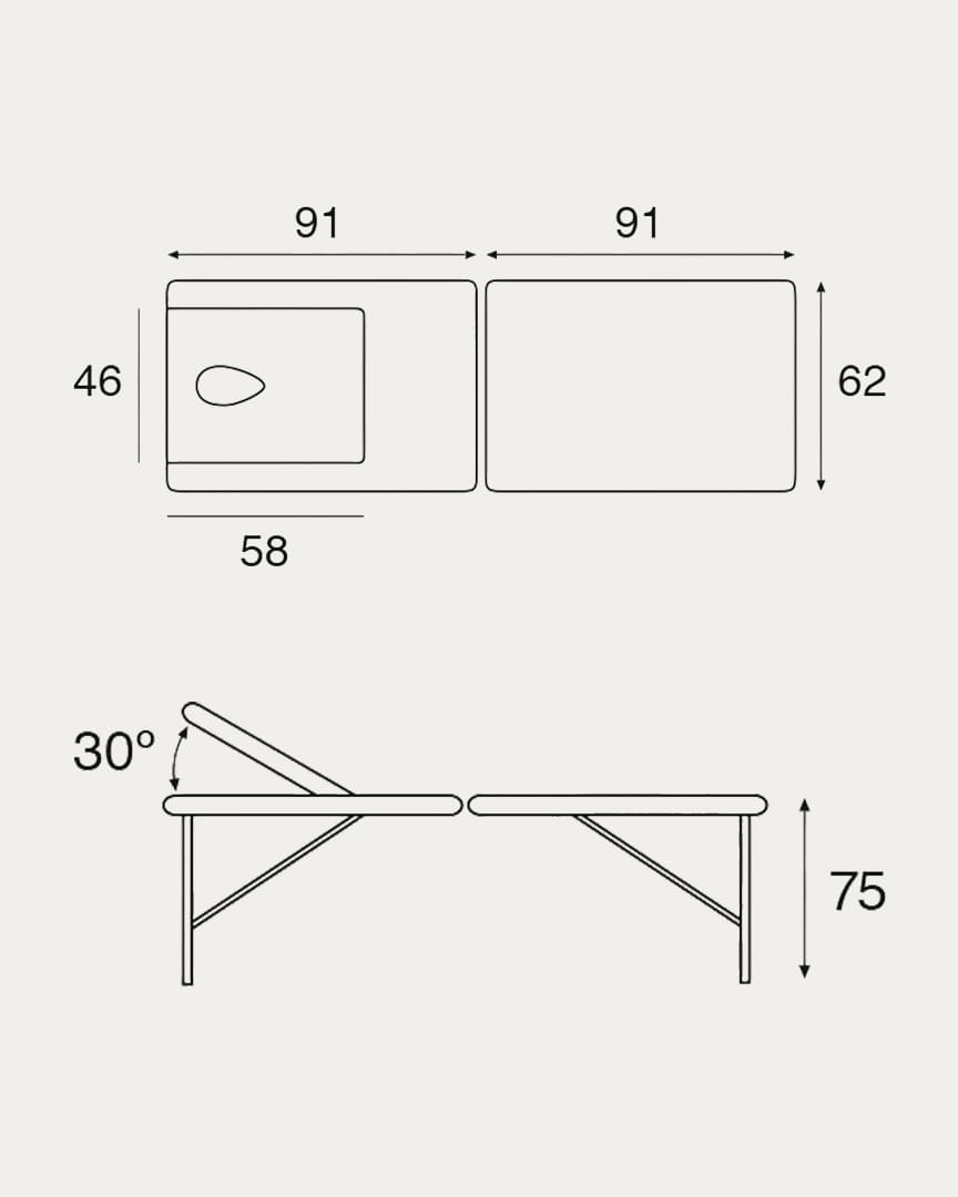 Ecopostural C3415 Camilla Plegable