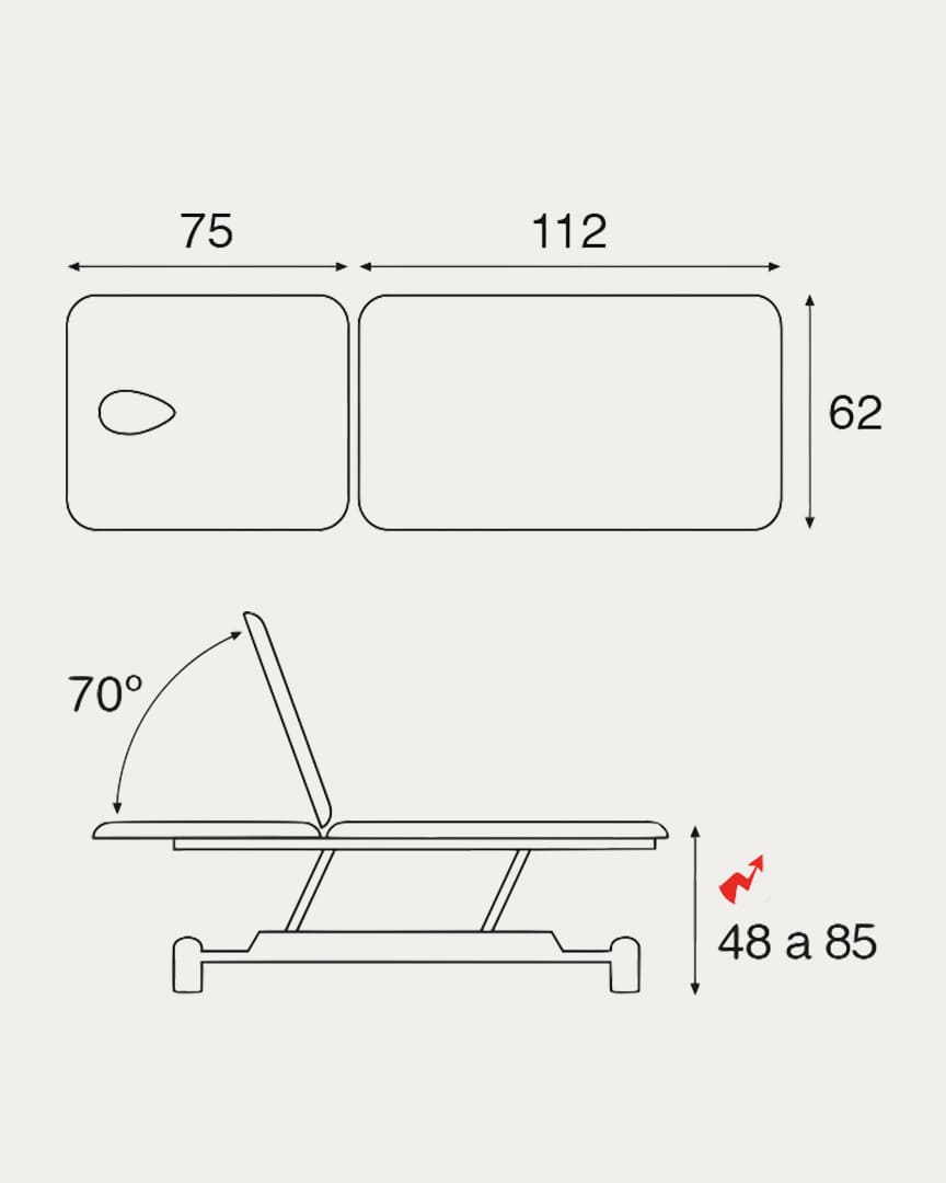 Camilla eléctrica Ecopostural C3513 2 cuerpos