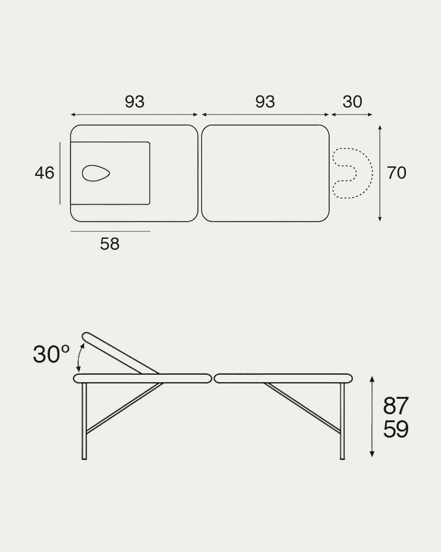 Camilla plegable Ecopostural C3610 madera