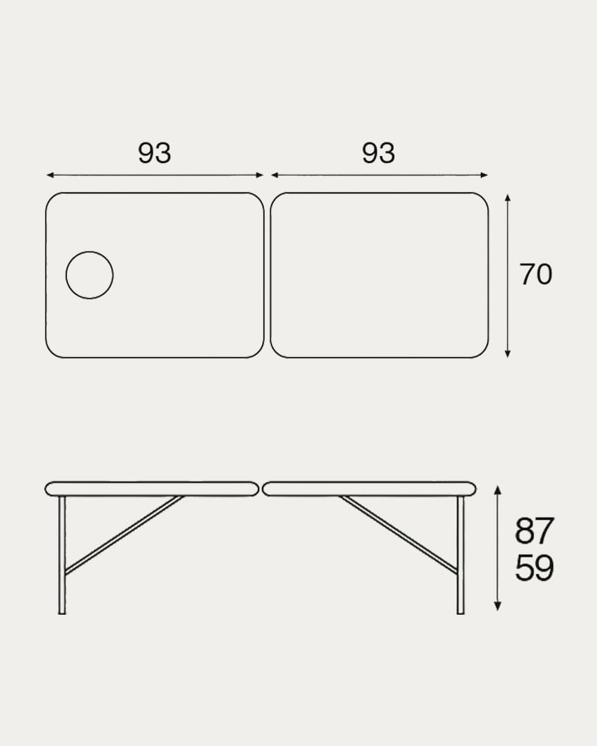 Camilla plegable fisioterapia Ecopostural C3611