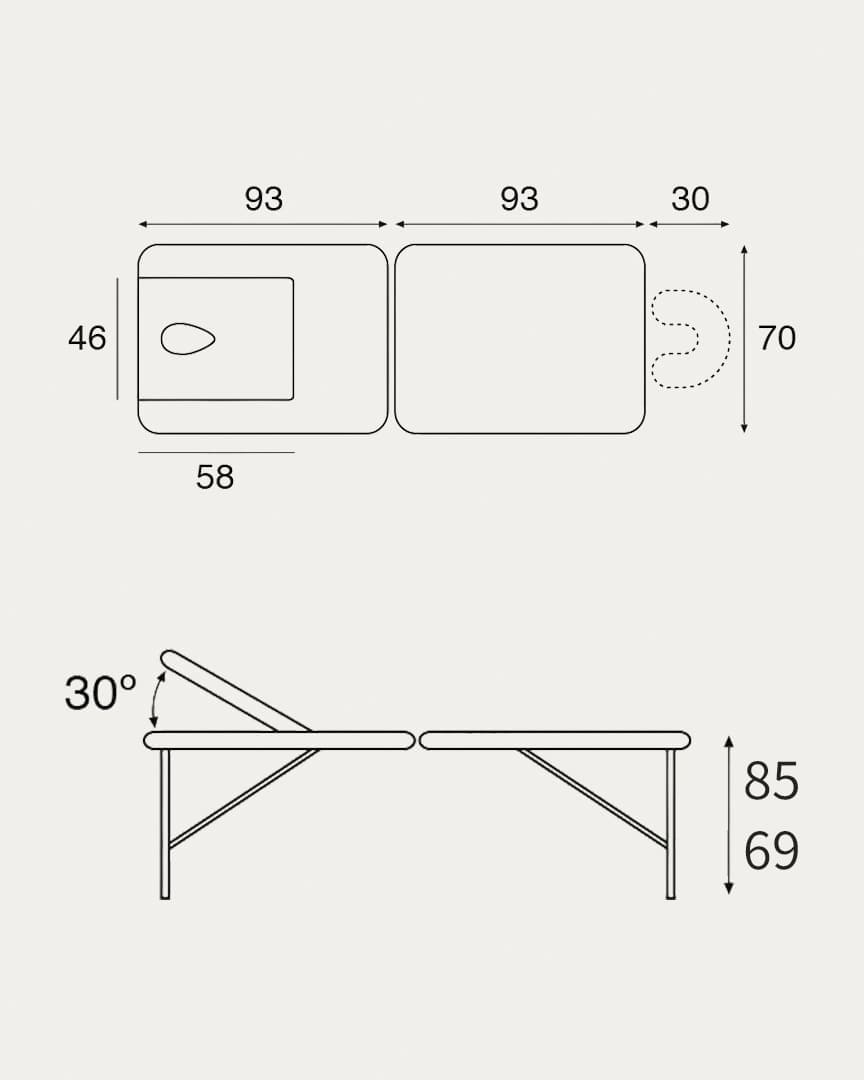 Camilla C3910 aluminio Ecopostural plegable