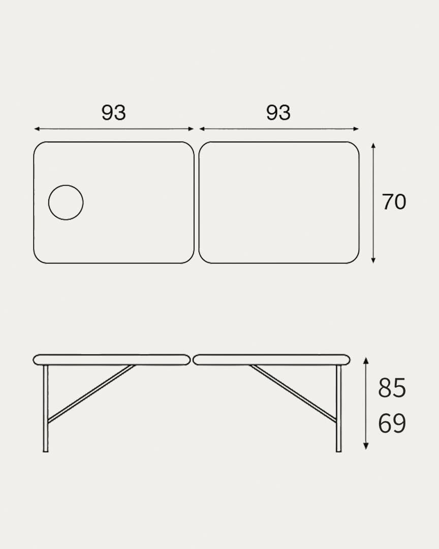 Camilla C3911 aluminio plegable Ecopostural