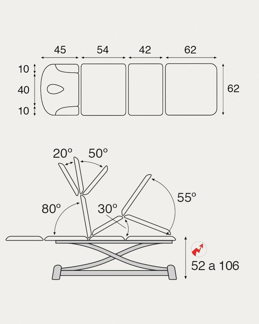 Camilla Ecopostural C7979 eléctrica biela gris