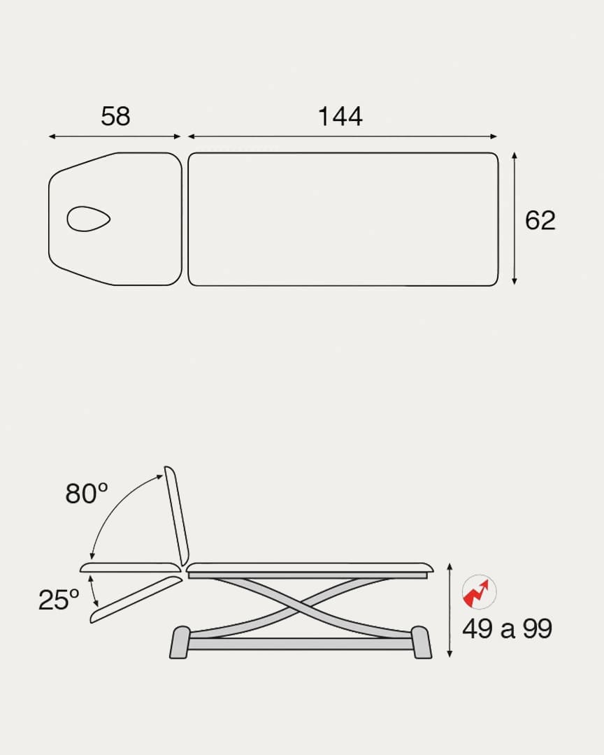 Camilla Ecopostural C7933 eléctrica tijera