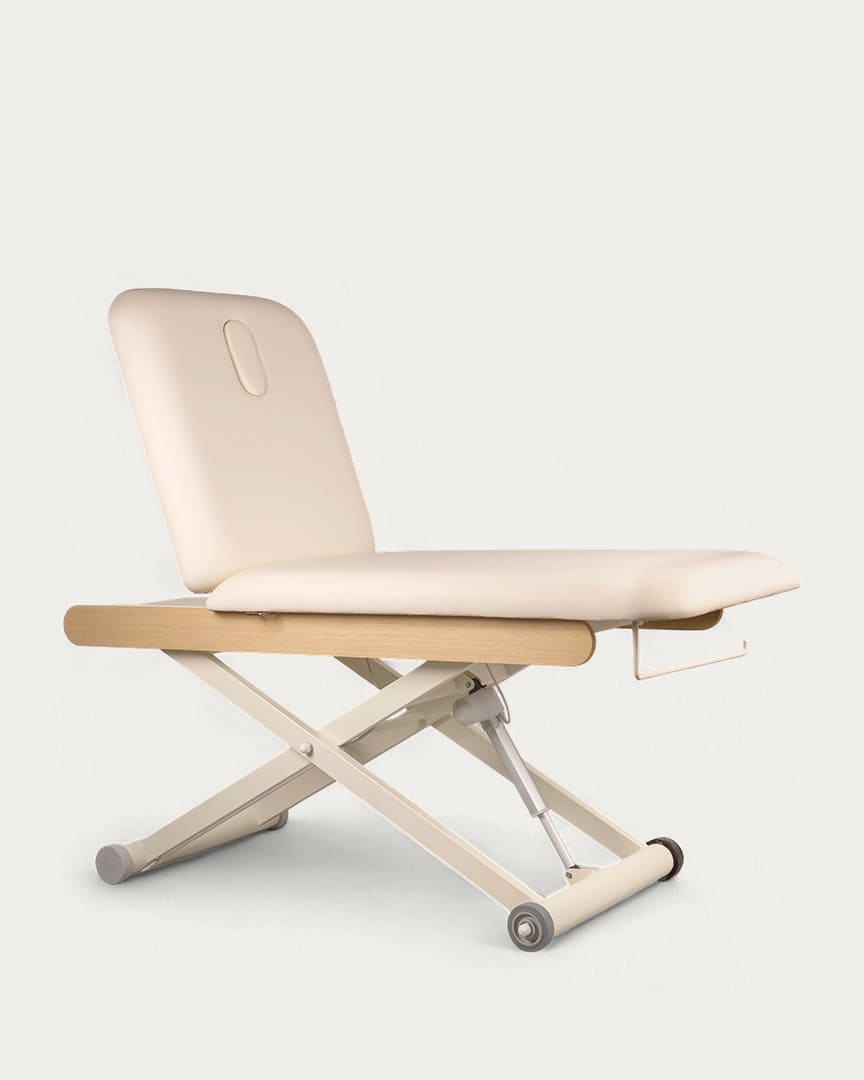 Camilla de masaje eléctrica Draco de Mirplay color crema/beis