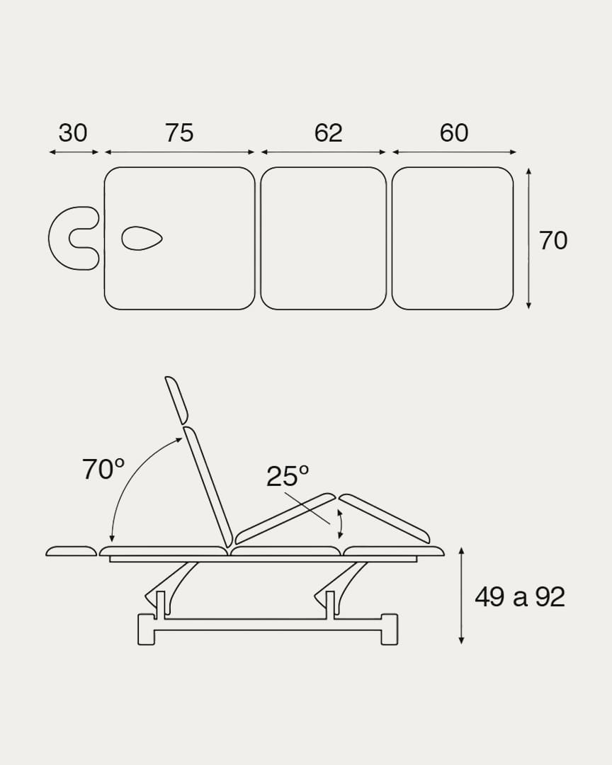 Camilla Ecopostural 3 cuerpos C5503 eléctrica