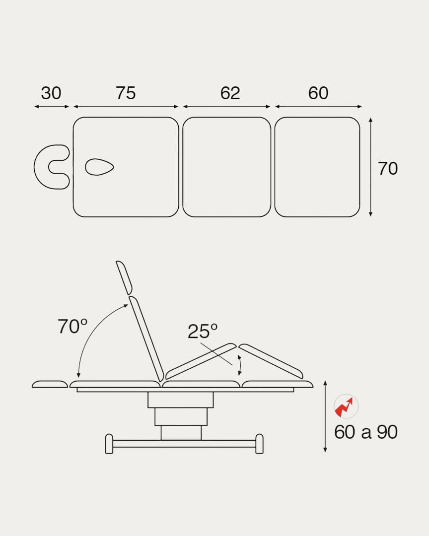 Camilla C6103W eléctrica spa Ecopostural 3 cuerpos