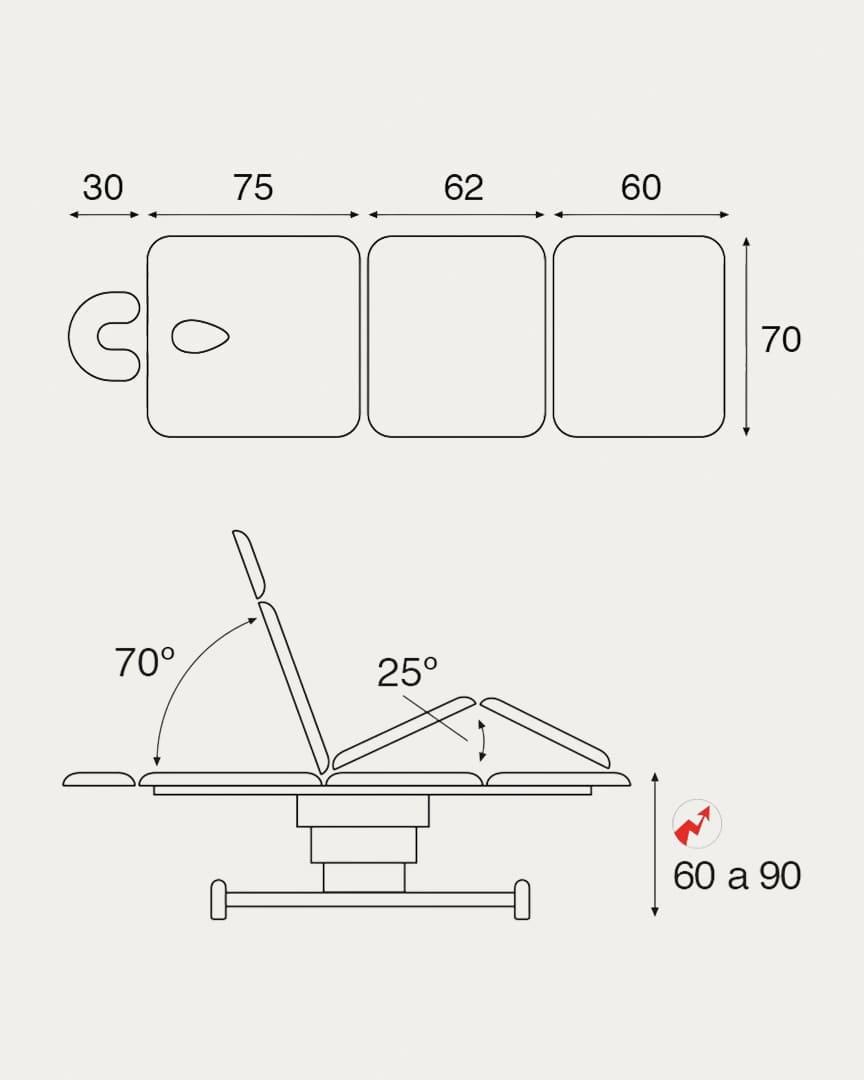 Camilla C6203 de masaje Ecopostural eléctrica
