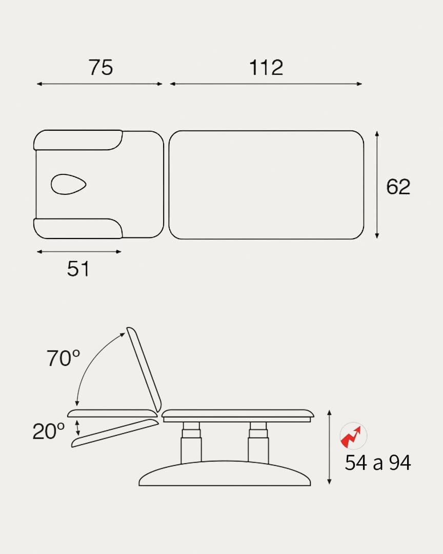 Camilla C6983 estética eléctrica Ecopostural 2 cuerpos