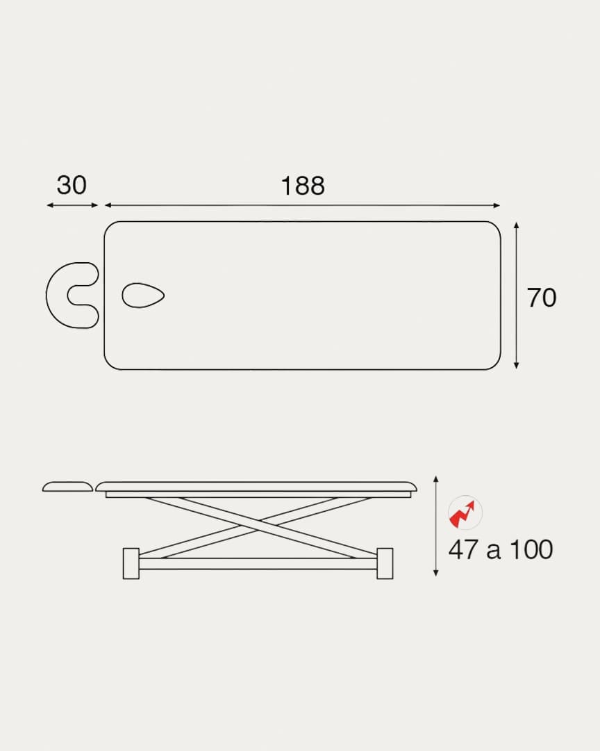 Camilla C7501 eléctrica tijera blanca un cuerpo Ecopostural