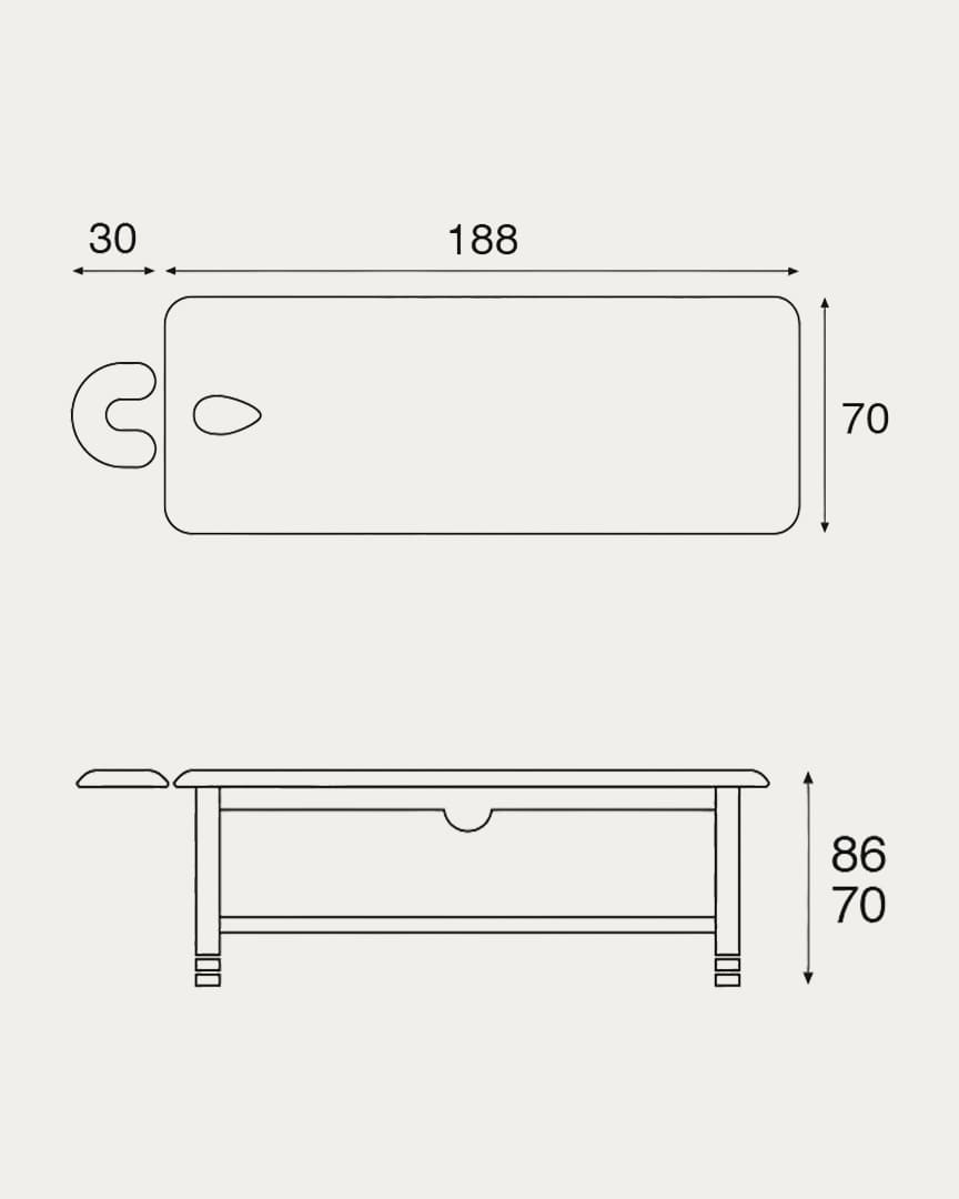Camilla Ecopostural fija madera C3261