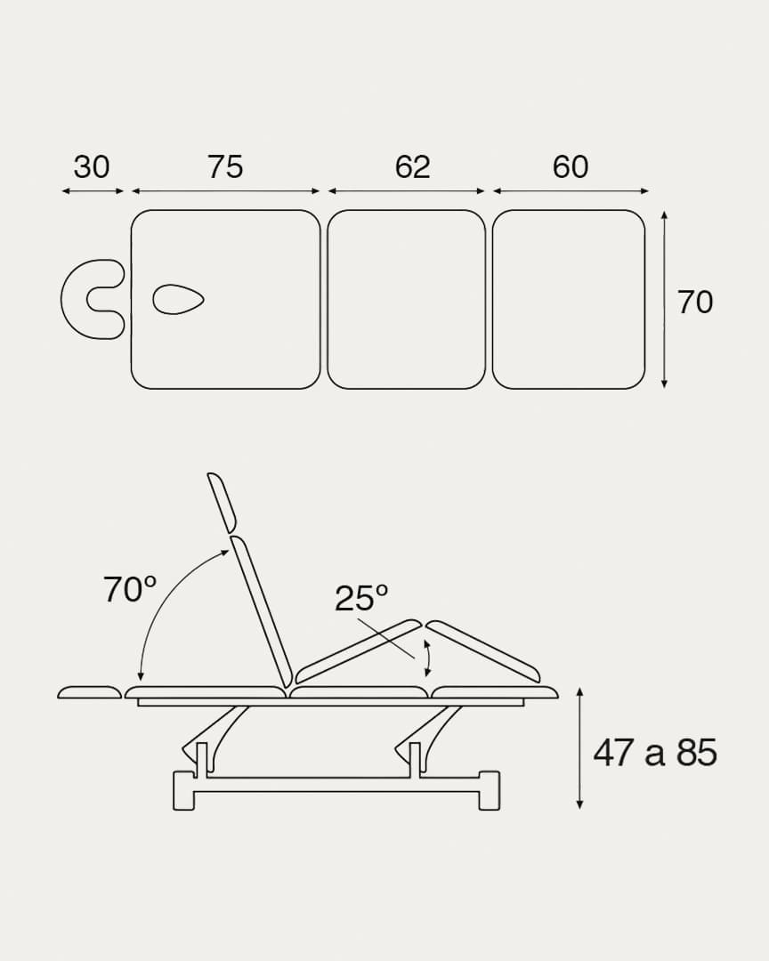 Camilla C5703 hidráulica Ecopostural