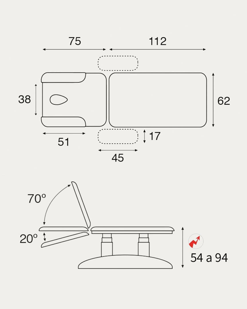 Camilla C6984 Ecopostural con reposabrazos eléctrica