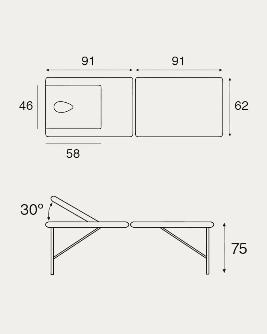 Plegable camilla C3215 Ecopostural