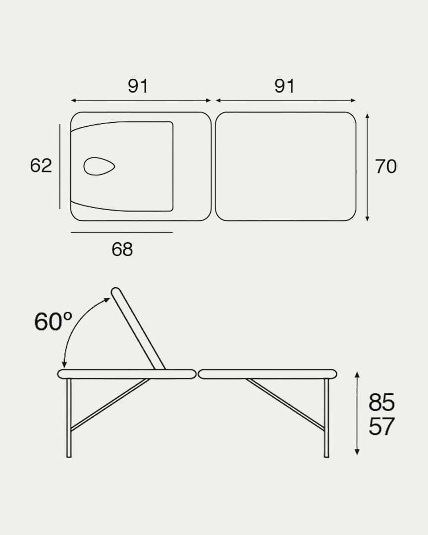 Camilla plegable Ecopostural C3214 fisioterapia