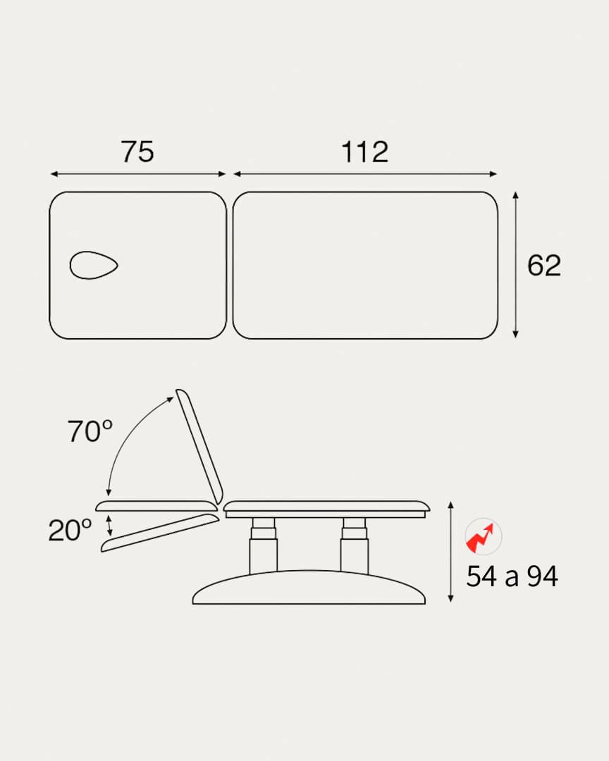 Camilla C6933 eléctrica Ecopostural 2 cuerpos