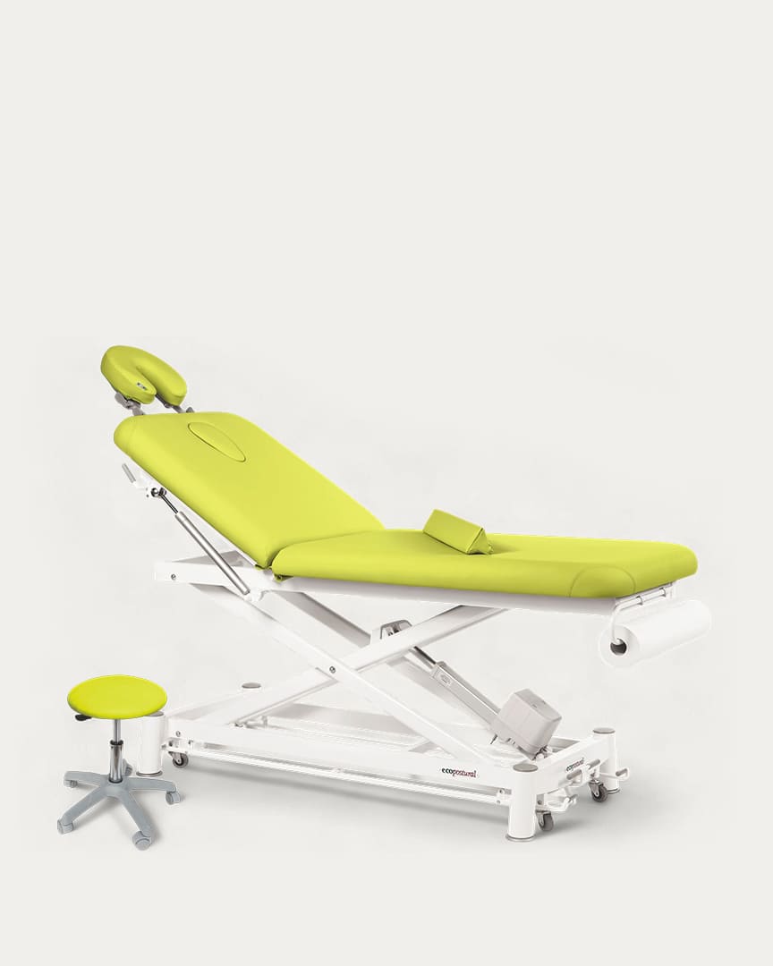 Camilla eléctrica tijera blanca 2 cuerpos Ecopostural C7502