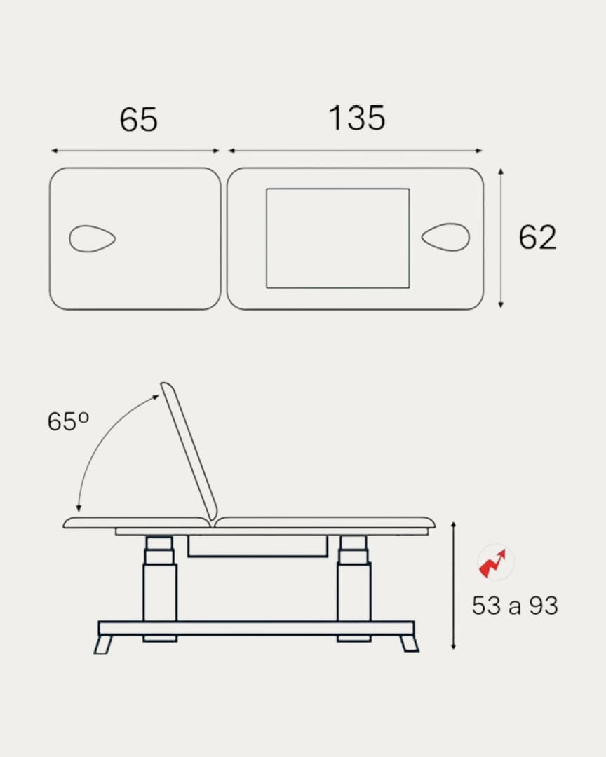 Camilla para obesos eléctrica Ecopostural 2 cuerpos C6880