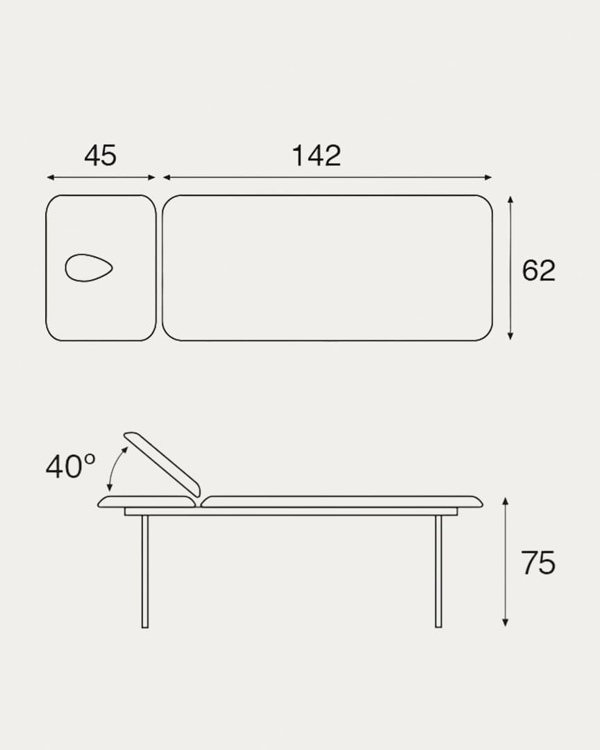 Camilla fija estética Ecopostural C4575 metálica