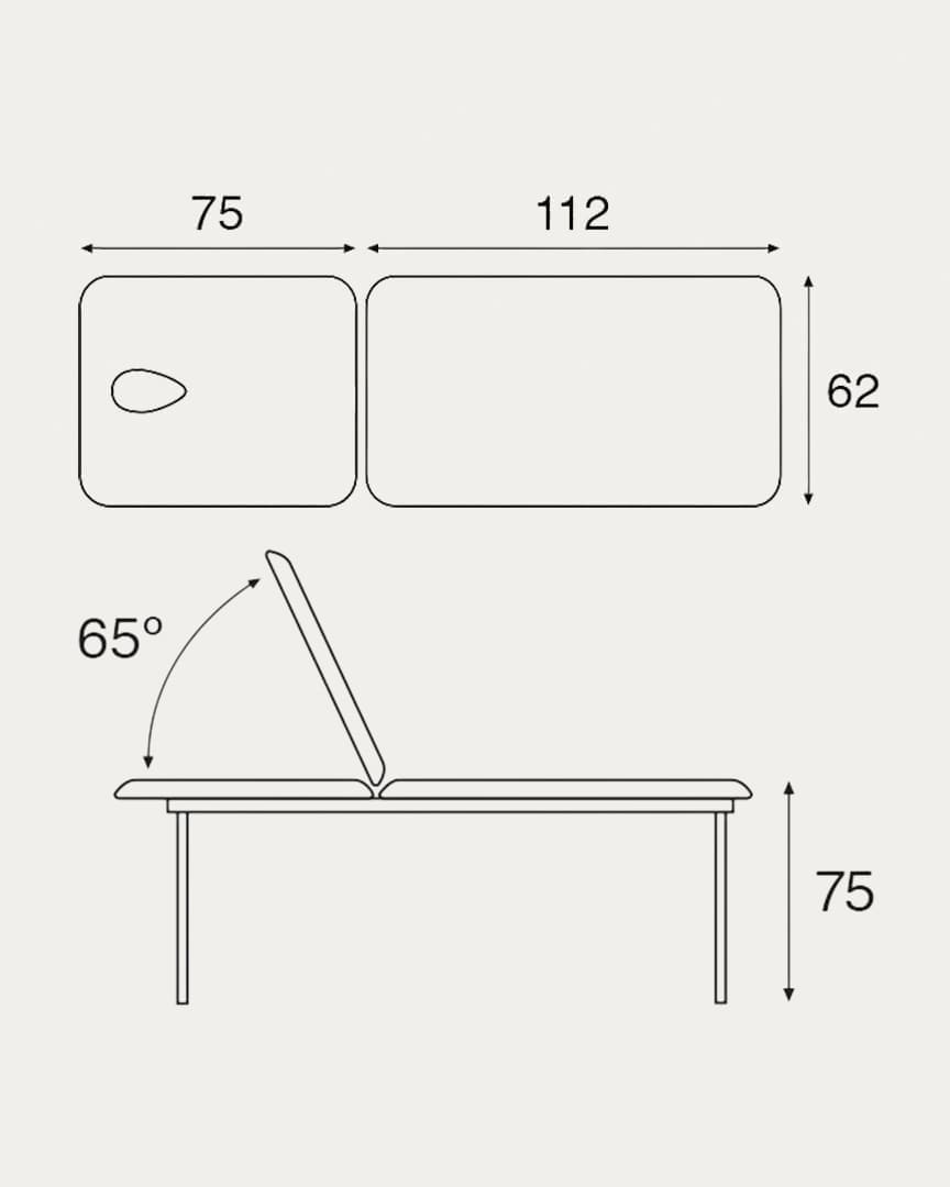 Camilla C4520 fisioterapia metálica fija Ecopostural