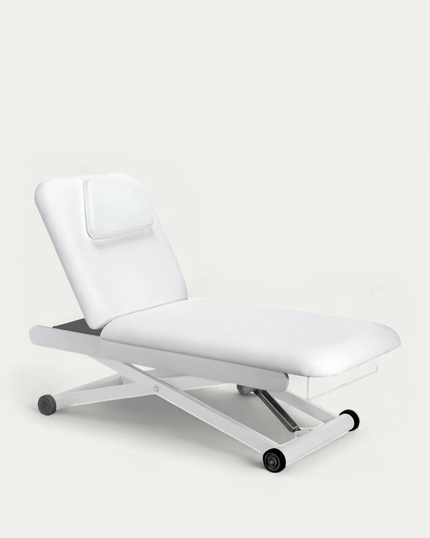 Camilla de fisioterapia eléctrica Draco blanca de Mirplay
