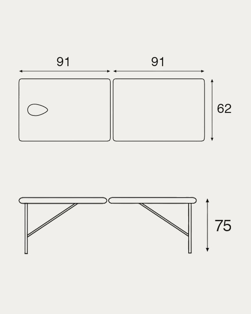 Camilla plegable fisioterapia Ecopostural C3412