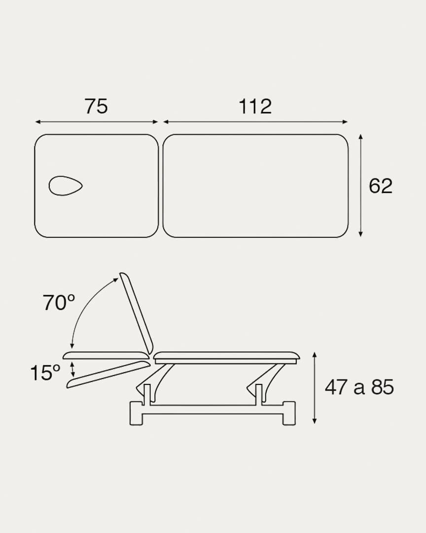 Camilla hidráulica C5733 Ecopostural
