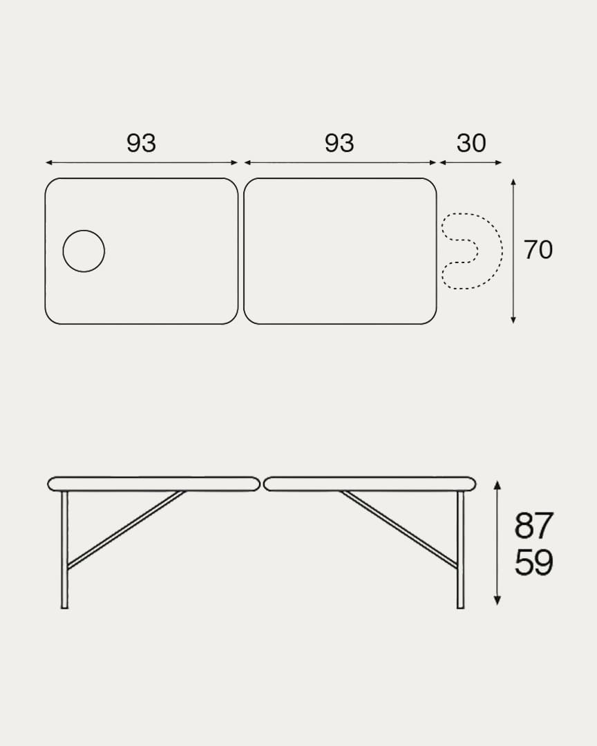 Masaje plegable C3608 camilla