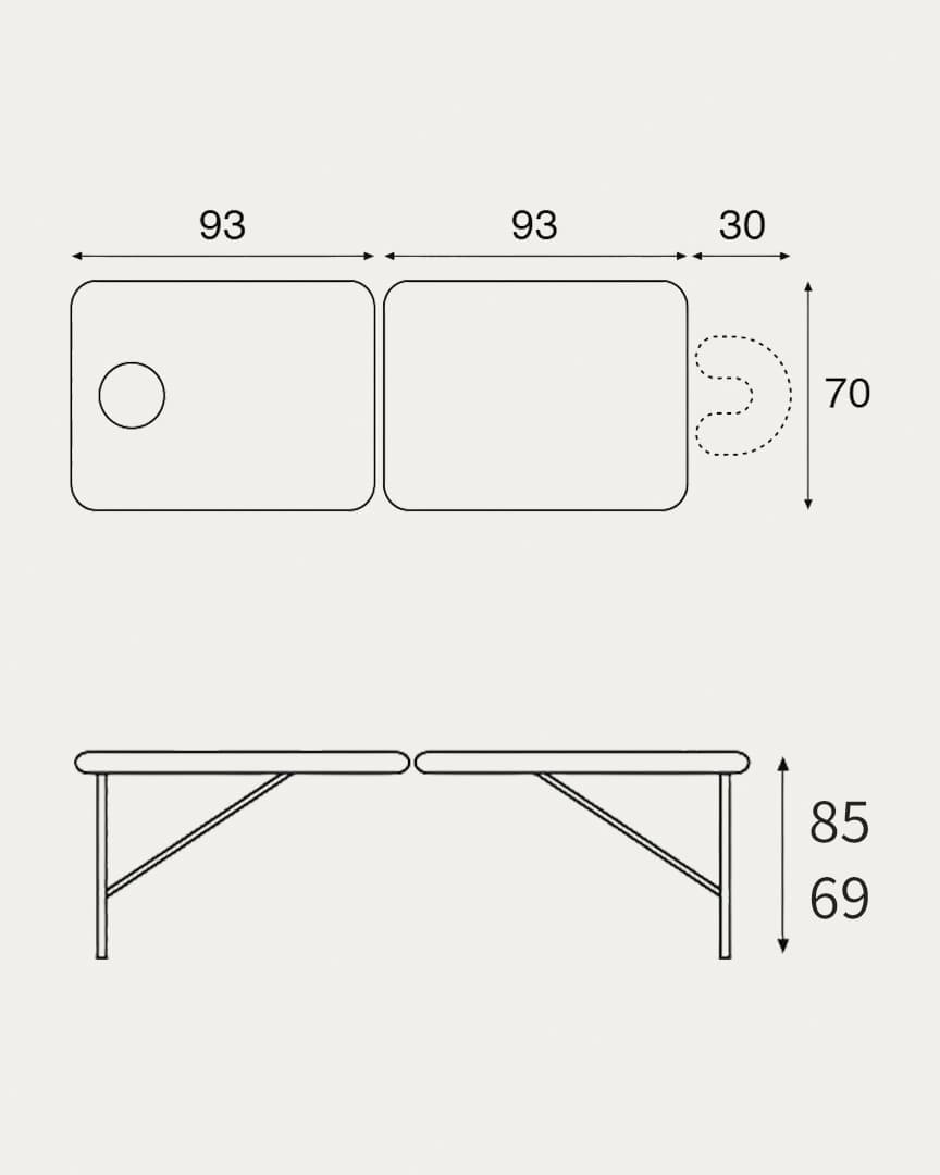Camilla C3908 regulable plegable aluminio