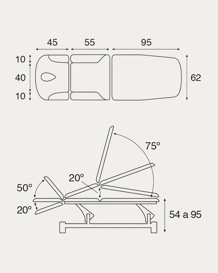 Camilla osteopatía eléctrica C5631 Ecopostural