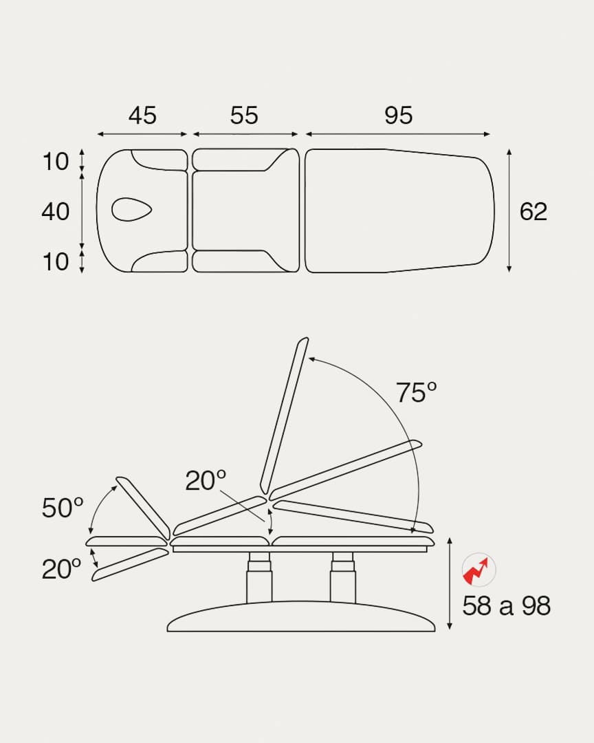 Camilla C6931 Ecopostural 3 cuerpos eléctrica