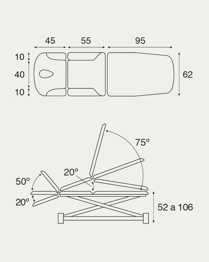 Camilla Ecopostural eléctrica 3 cuerpos C7531