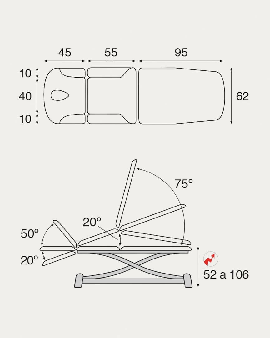Camilla eléctrica C7931 Ecopostural multifuncional