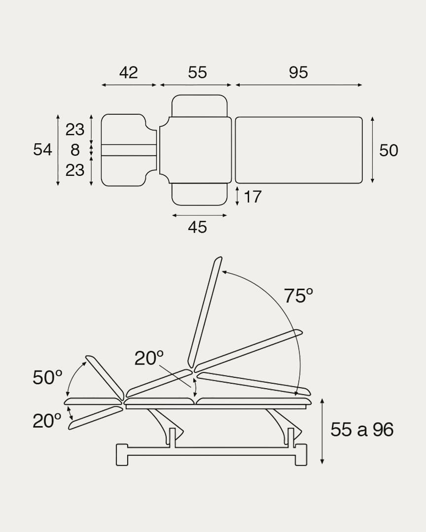 Camilla eléctrica osteopatía C5590 Ecopostural