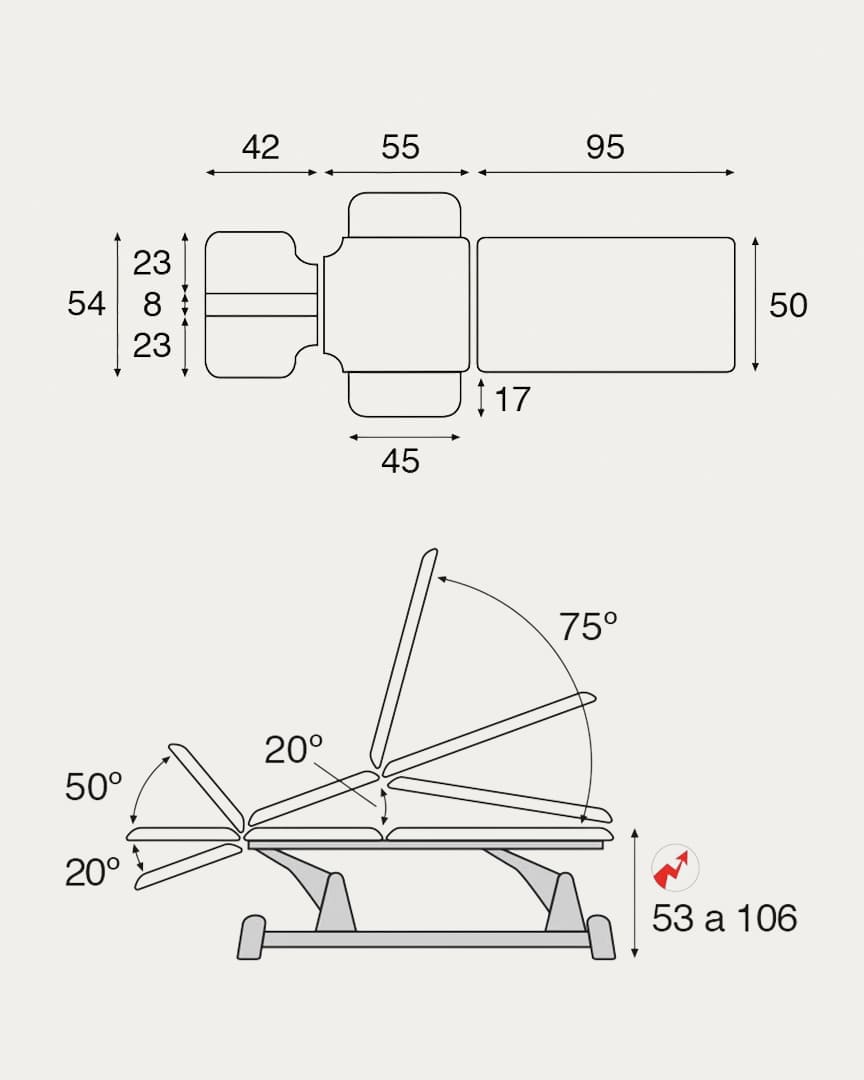 Camilla C5990 eléctrica osteopatía Ecopostural