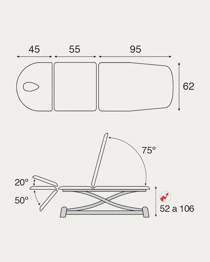 Camilla eléctrica tijera C7910 Ecopostural