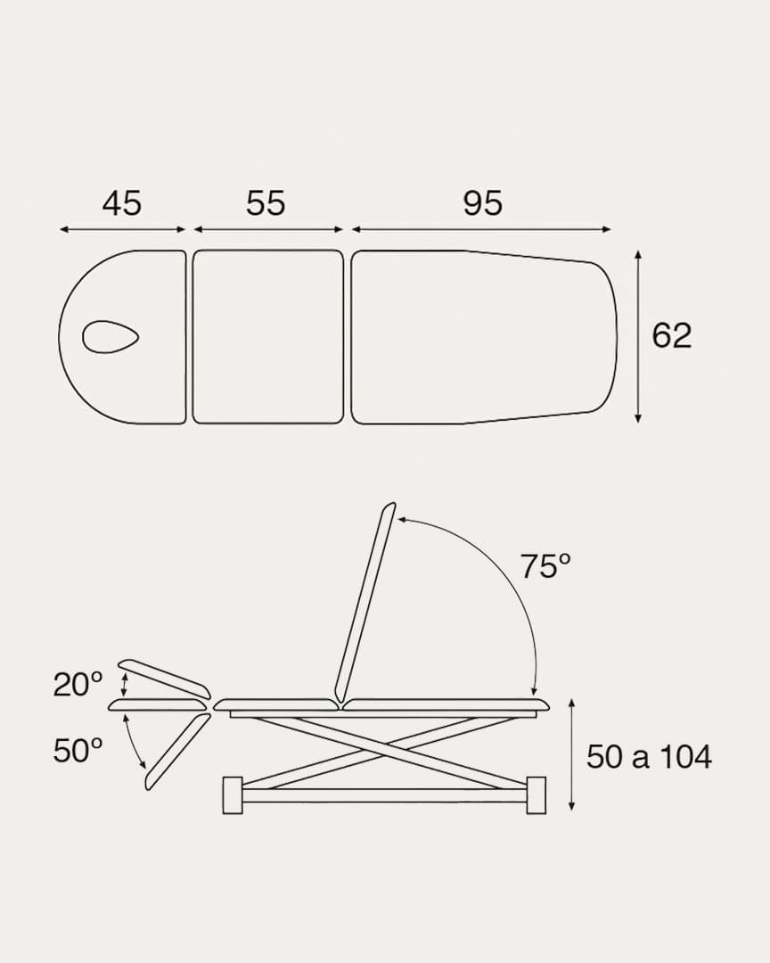 Camilla de osteopatía hidráulica C7710 Ecopostural