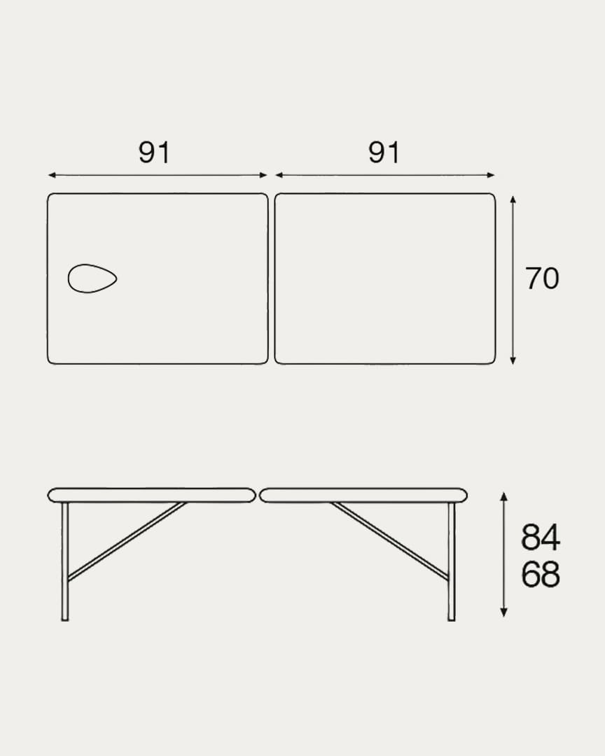 Camilla plegable aluminio C3411 Ecopostural